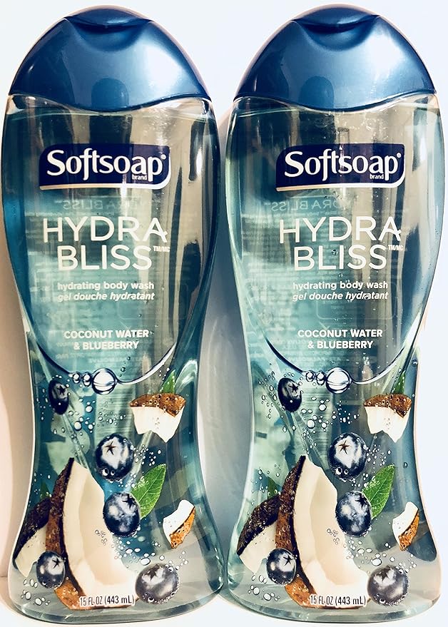 softsoap 保湿沐浴露 - hydra bliss - 椰子水和蓝莓 - 净重 每瓶 15